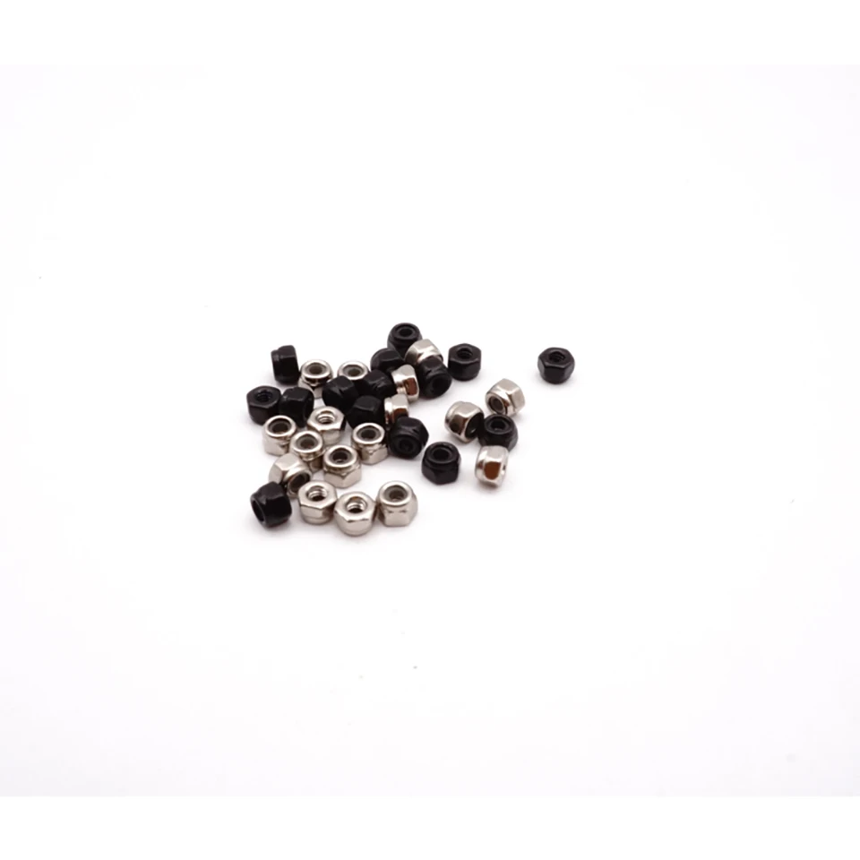 Tamiya Model Mini 4Wd - MINI 4WD Self-made Tamiyaอะไหล่ล็อคถั่วสีดำและSilverเส้นผ่านศูนย์กลางภายนอก 4 มม.10
