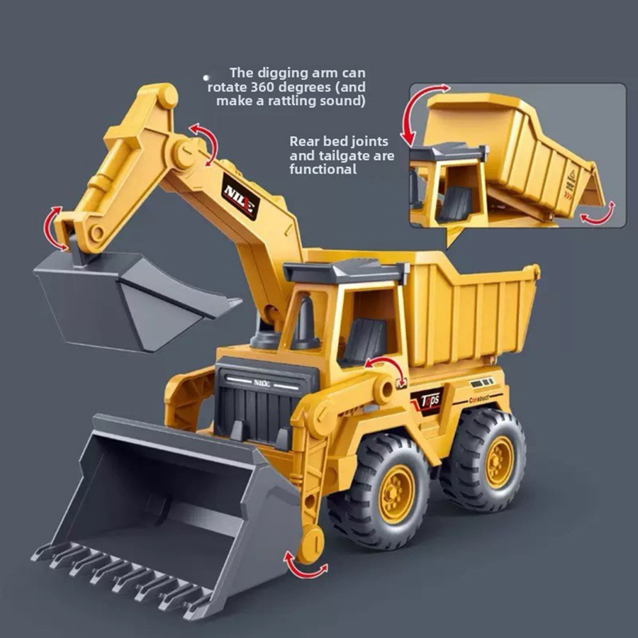 Kids Education Product - รถขุดจำลอง 1 ชิ้น ของเล่นรถบรรทุก รถวิศวกรรม ของเล่นเสริมพัฒนาการเด็กเล็ก