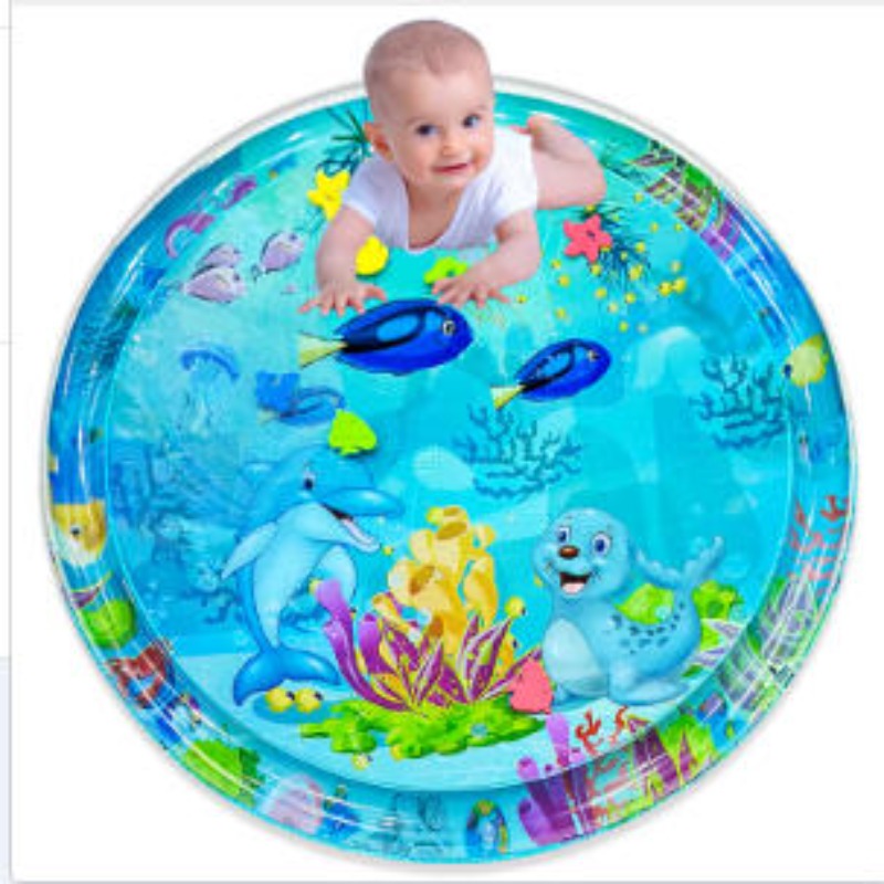 Kids Education Activities - แผ่นรองน้ำสำหรับเด็กทารก เบาะเป่าลม PVC สำหรับเด็กเล็ก ฝึกการนอนคว่ำ แผ่นรองน้ำสำหรับเด็ก