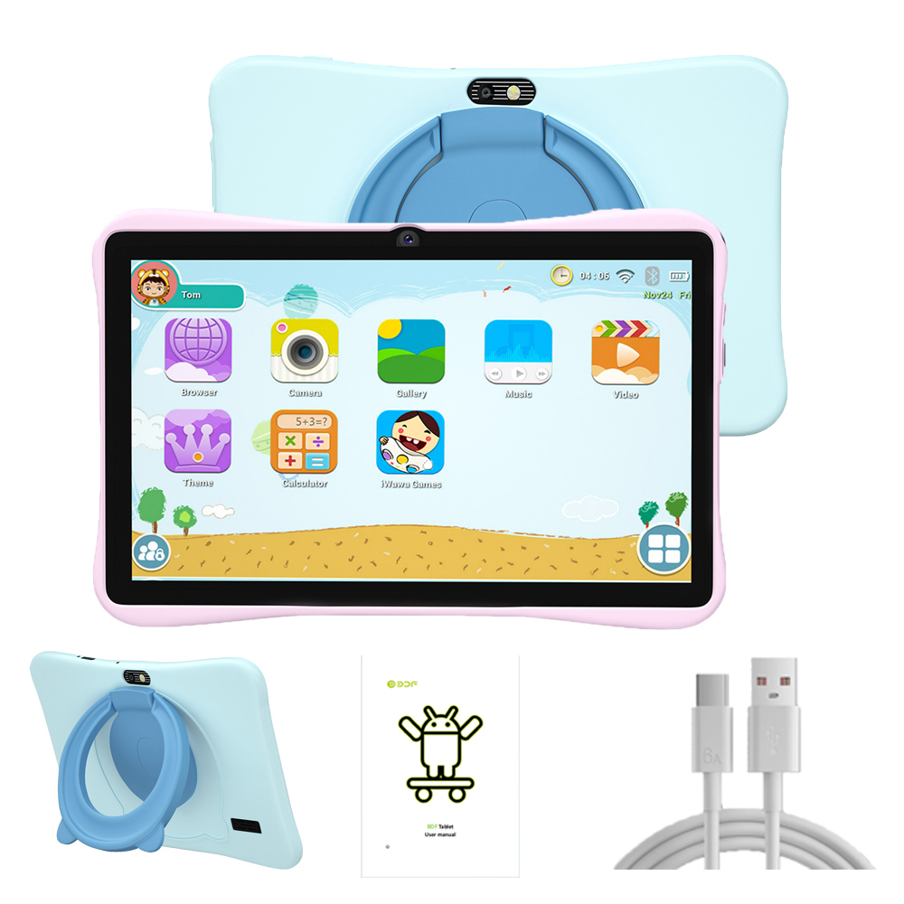 Japanese Kids Education - แท็บเล็ตเด็ก 7 นิ้ว 4GB+64GB, ซีพียูควอดคอร์ ควบคุมโดยผู้ปกครอง,