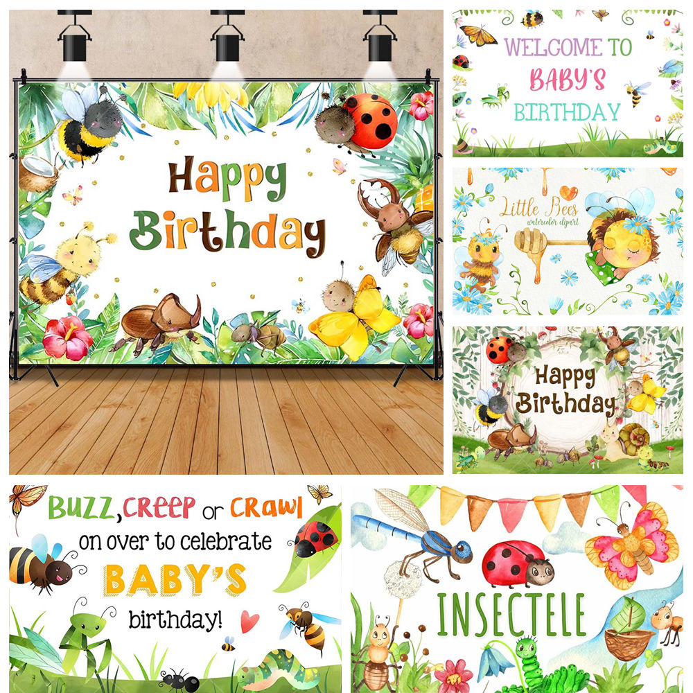 Background For Kids Education - การ์ตูนแมลง Party Early Education Ladybug Bee