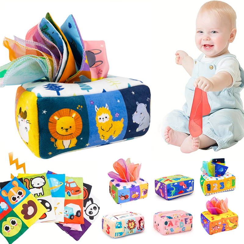 Kids Education Activities - ของเล่นเด็ก Montessori,Magic กล่องกระดาษทิชชู,การศึกษาการเรียนรู้กิจกรรม Sensory ของเล่นสําหรับเด็กนิ้วมือการออกกําลังกาย Busy