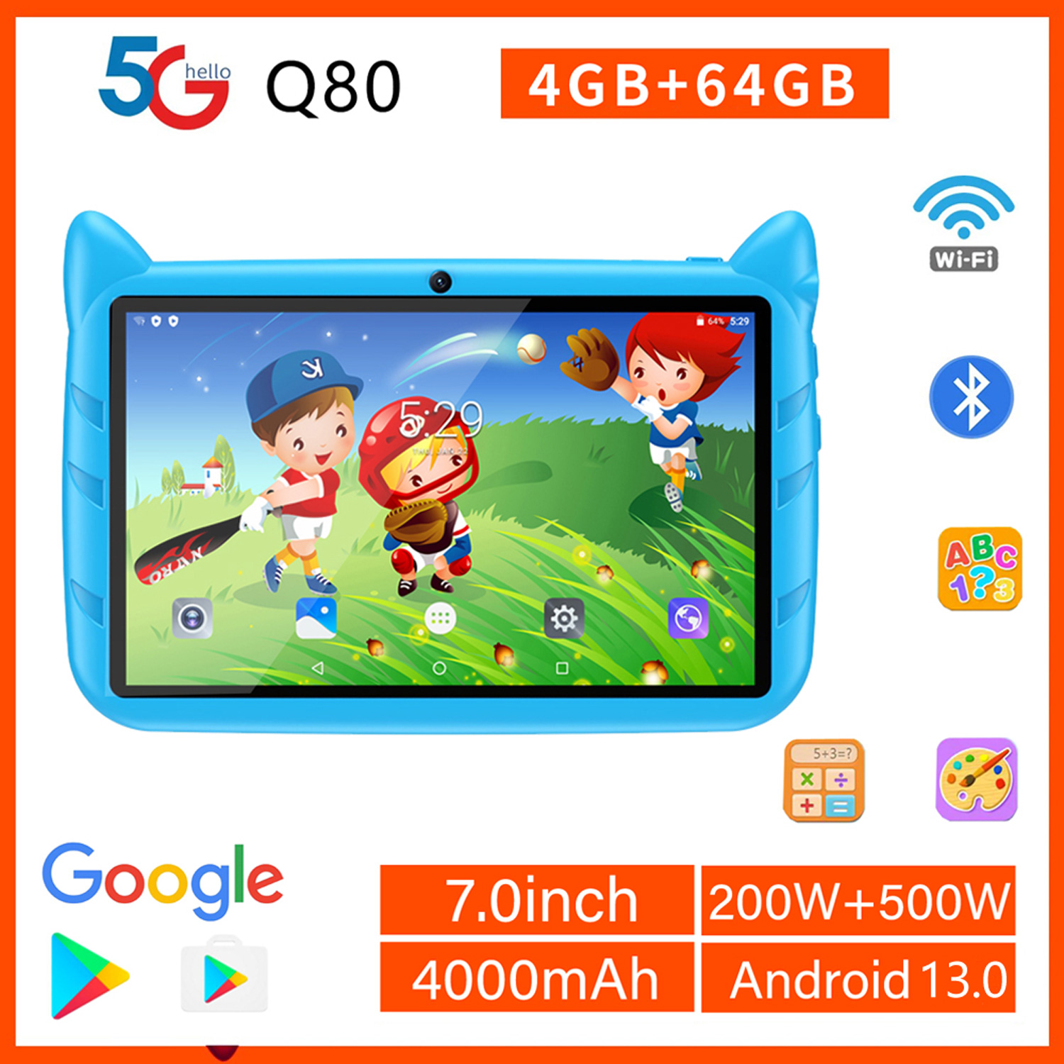 Japanese Kids Education - ใหม่แท็บเล็ตสำหรับเด็กมี Wi-Fi ขนาด7นิ้วทุกรุ่น5G Quad Core แอนดรอยด์การเรียนรู้การศึกษาแท็บเล็ต