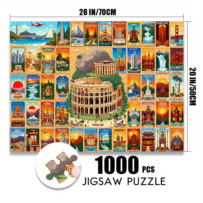 จิ๊กซอว์กระดาษ 500/1000 ชิ้น แ - Puzzle Map World บทวิจารณ์และราคา