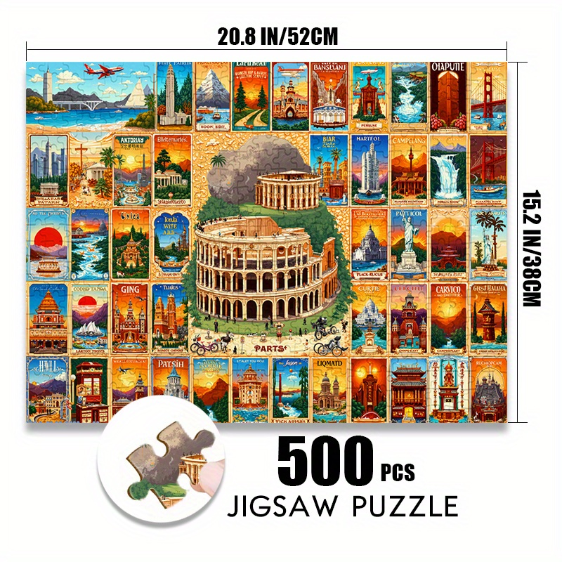 จิ๊กซอว์กระดาษ 500/1000 ชิ้น แ - Puzzle Map World บทวิจารณ์และราคา