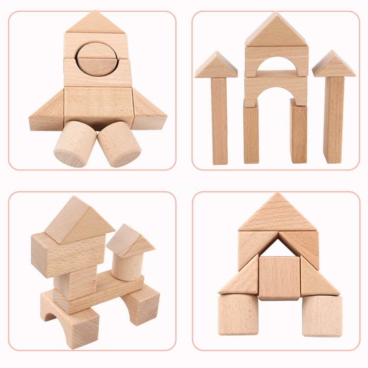 22Pcs บล็อกตัวต่อ Beech ไม้ Lo - Kids Education Login บทวิจารณ์และราคา