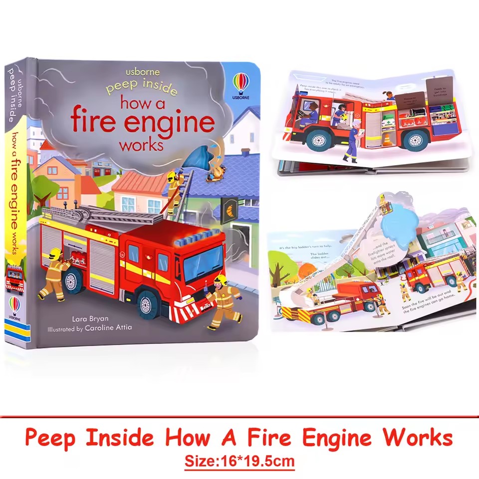 Usborne Peep Inside How A Fire - Kids Education In Us บทวิจารณ์และราคา