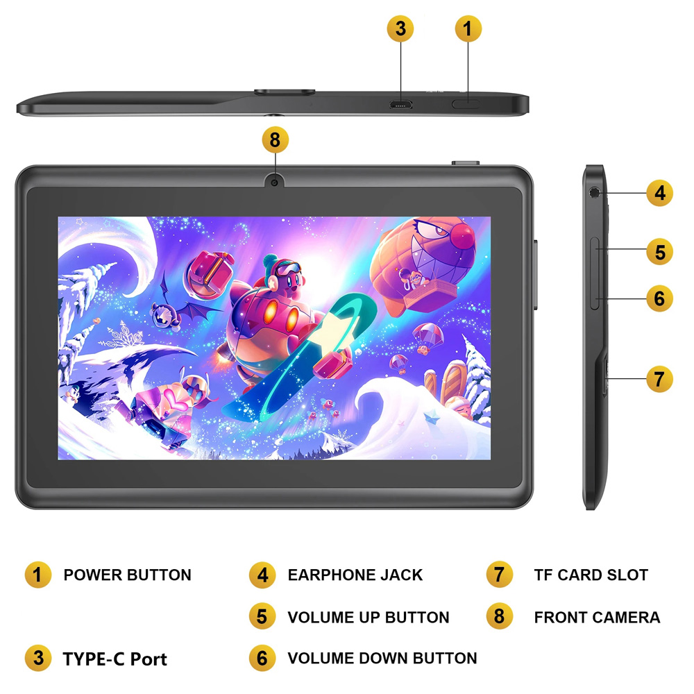 ขายร้อน 7 นิ้วเด็กแท็บเล็ต Qua - Japanese Kids Education บทวิจารณ์และราคา