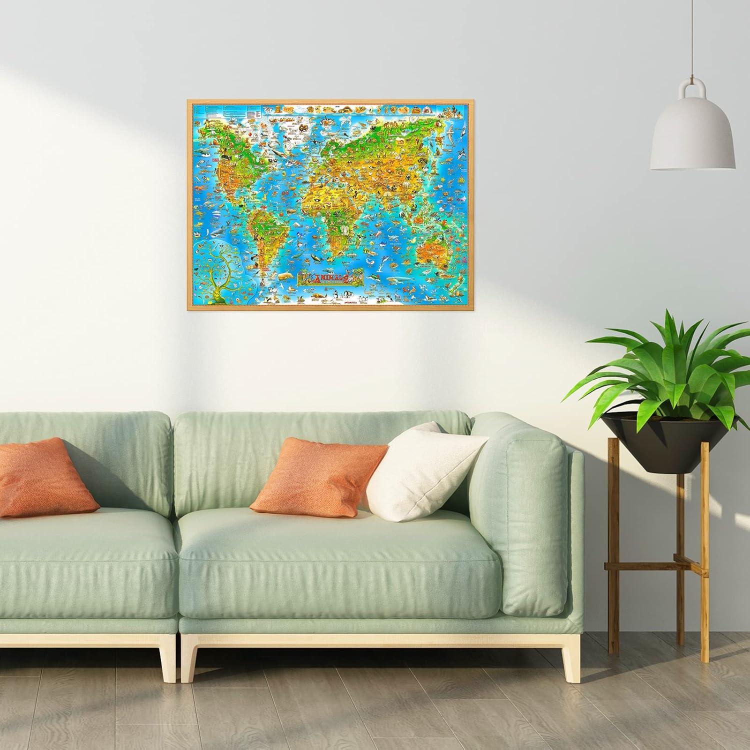 150/300/500/1000 ชิ้นจิ๊กซอว์ป - Puzzle Map World บทวิจารณ์และราคา