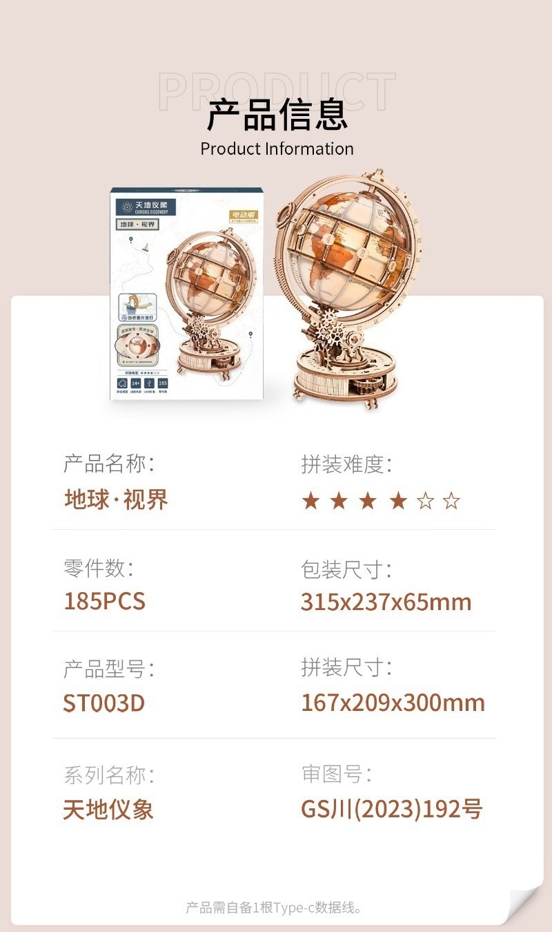 ชุดประกอบโมเดลโลกจำลอง 3 มิติ  - Puzzle Map World บทวิจารณ์และราคา