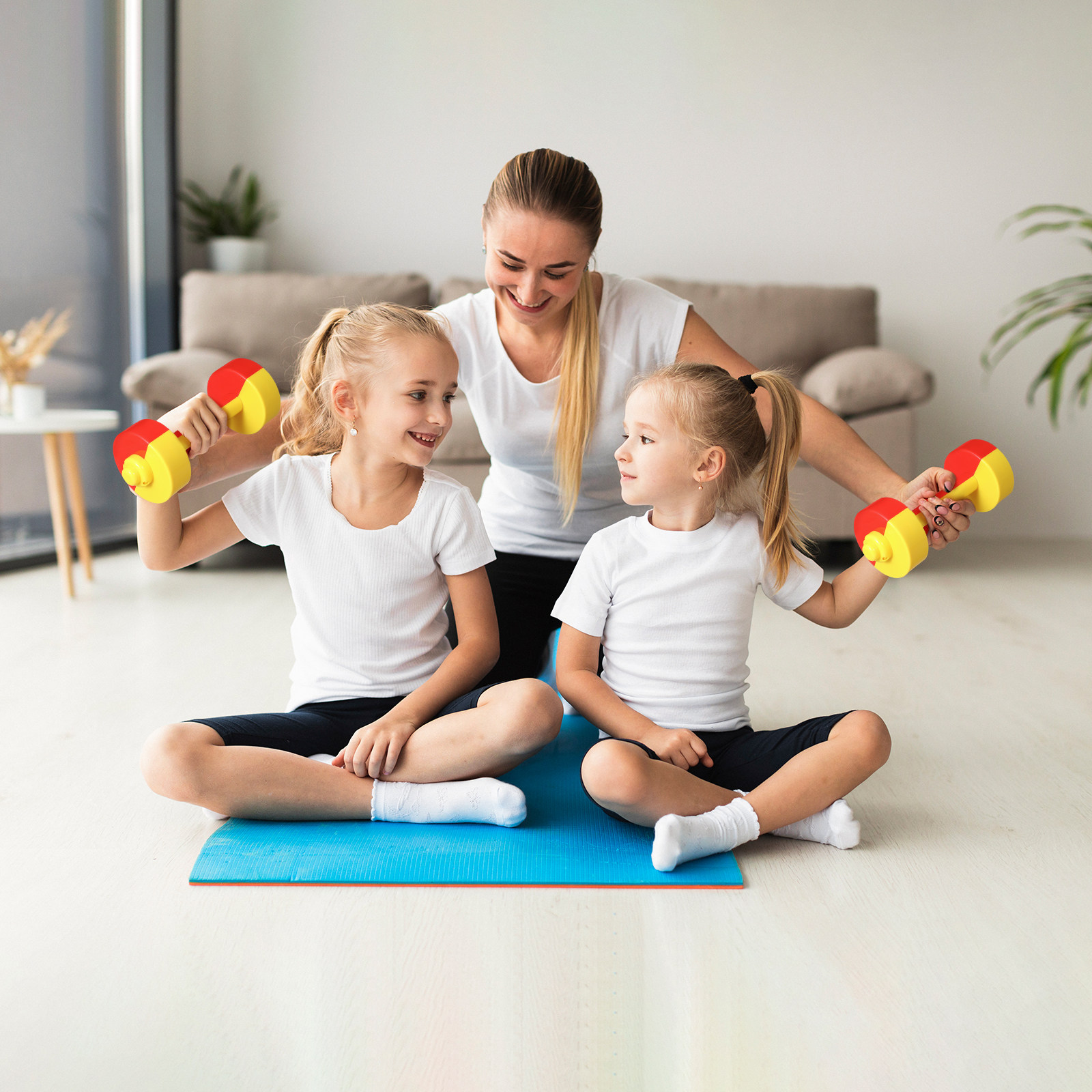 1 คู่เด็กดัมเบลพลาสติก บาร์เบล - Kids Home Education บทวิจารณ์และราคา