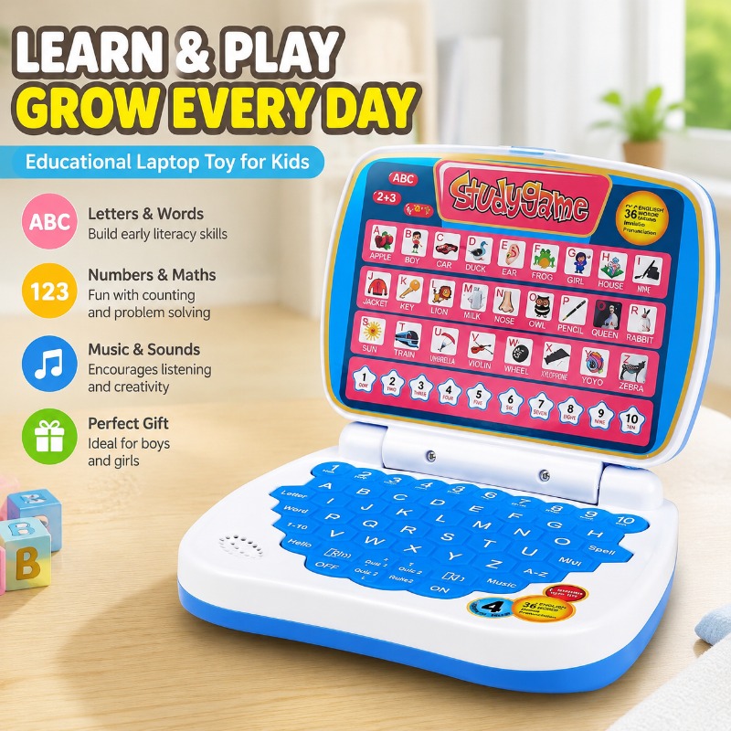 ของเล่นจำลองคอมพิวเตอร์ขนาดเล็ - Kids Education Laptop บทวิจารณ์และราคา
