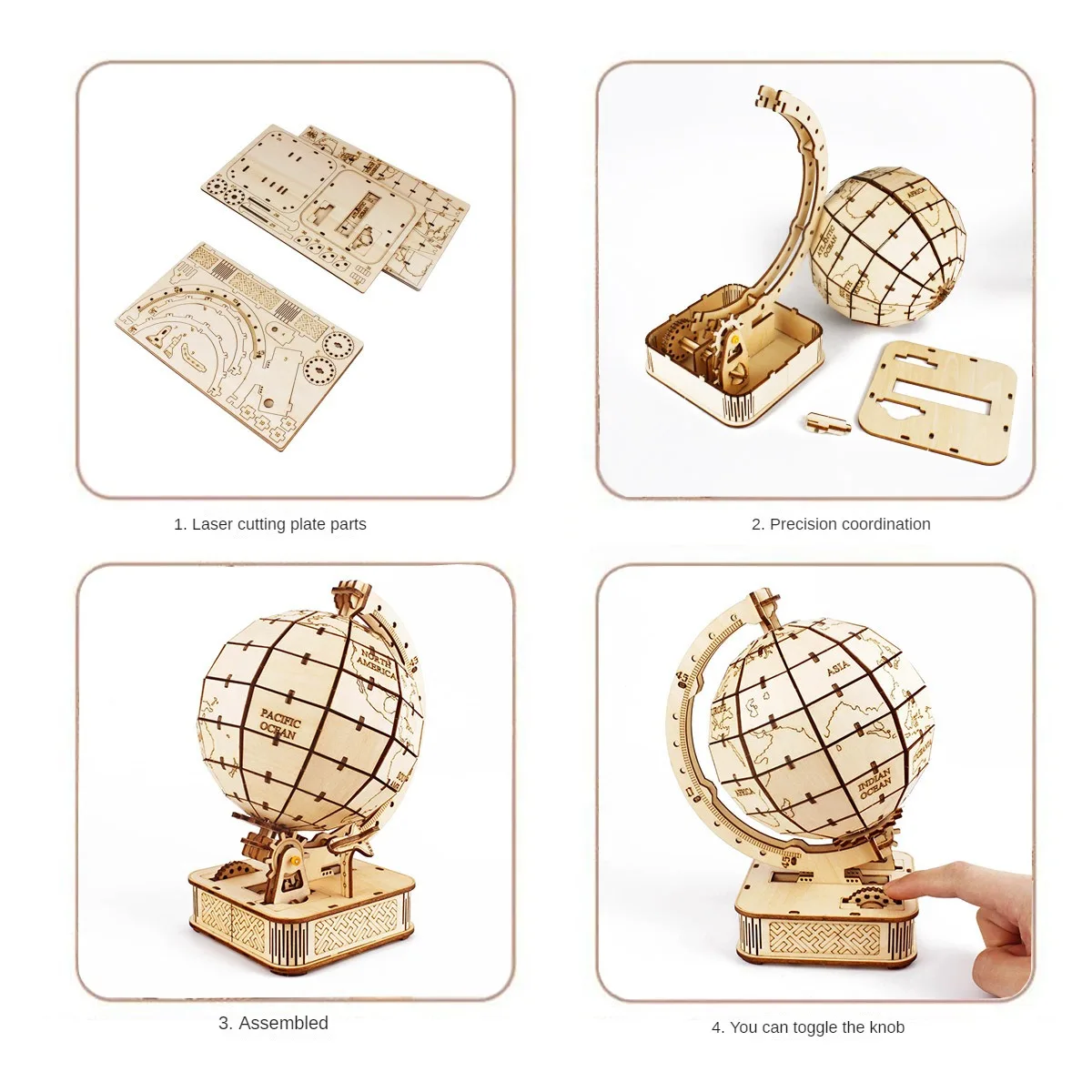 3D โลกทำจากไม้ของเล่นเกมปริศนา - Puzzle Map World บทวิจารณ์และราคา