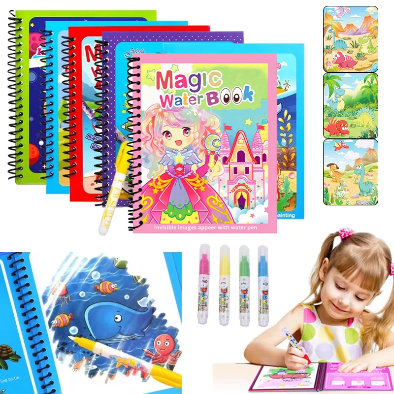 สมุดวาดภาพน้ำวิเศษพร้อมปากกาน้ - Kids Education Laptop บทวิจารณ์และราคา
