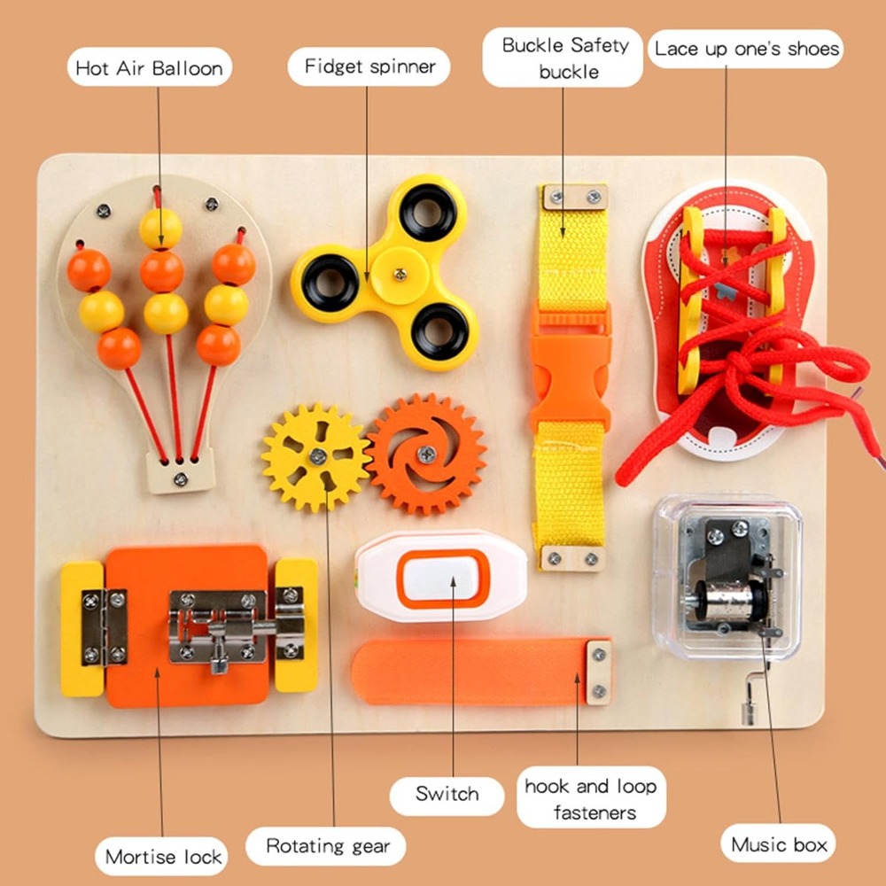 ของเล่นไม้มอนเตสซอรี่ บอร์ดกิจ - Kids Education Toys บทวิจารณ์และราคา