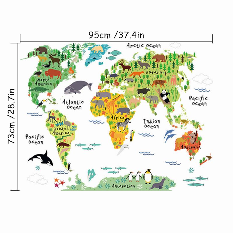 การ์ตูนสัตว์แผนที่ดินแดนสติ๊กเ - Puzzle Map World บทวิจารณ์และราคา