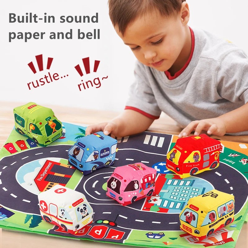 รถนุ่มชุดของเล่นพร้อมเสื่อเล่น - Kids Education Product บทวิจารณ์และราคา