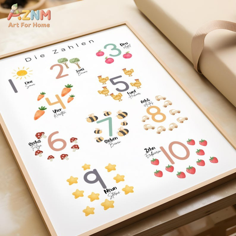 AZNM ตัวอักษรภาษาเยอรมัน ตัวเล - Kids Home Education บทวิจารณ์และราคา