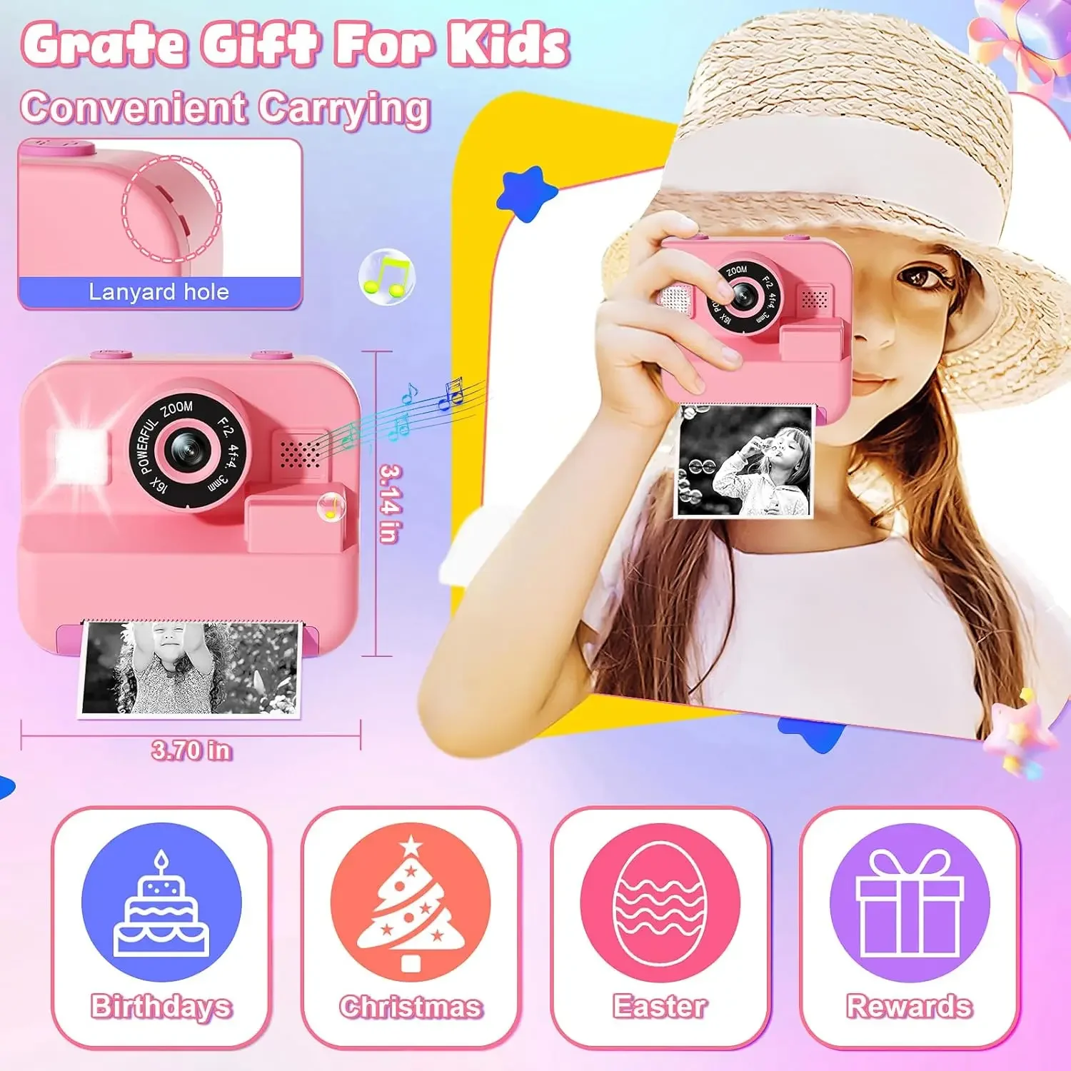 กล้องถ่ายภาพของเด็กดิจิตอลพิมพ - Japanese Kids Education บทวิจารณ์และราคา