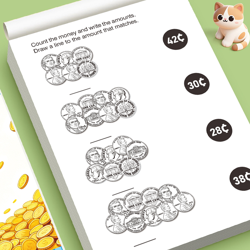 สมุดแบบฝึกหัดการนับเงินสำหรับเ - Kids Education Activities บทวิจารณ์และราคา