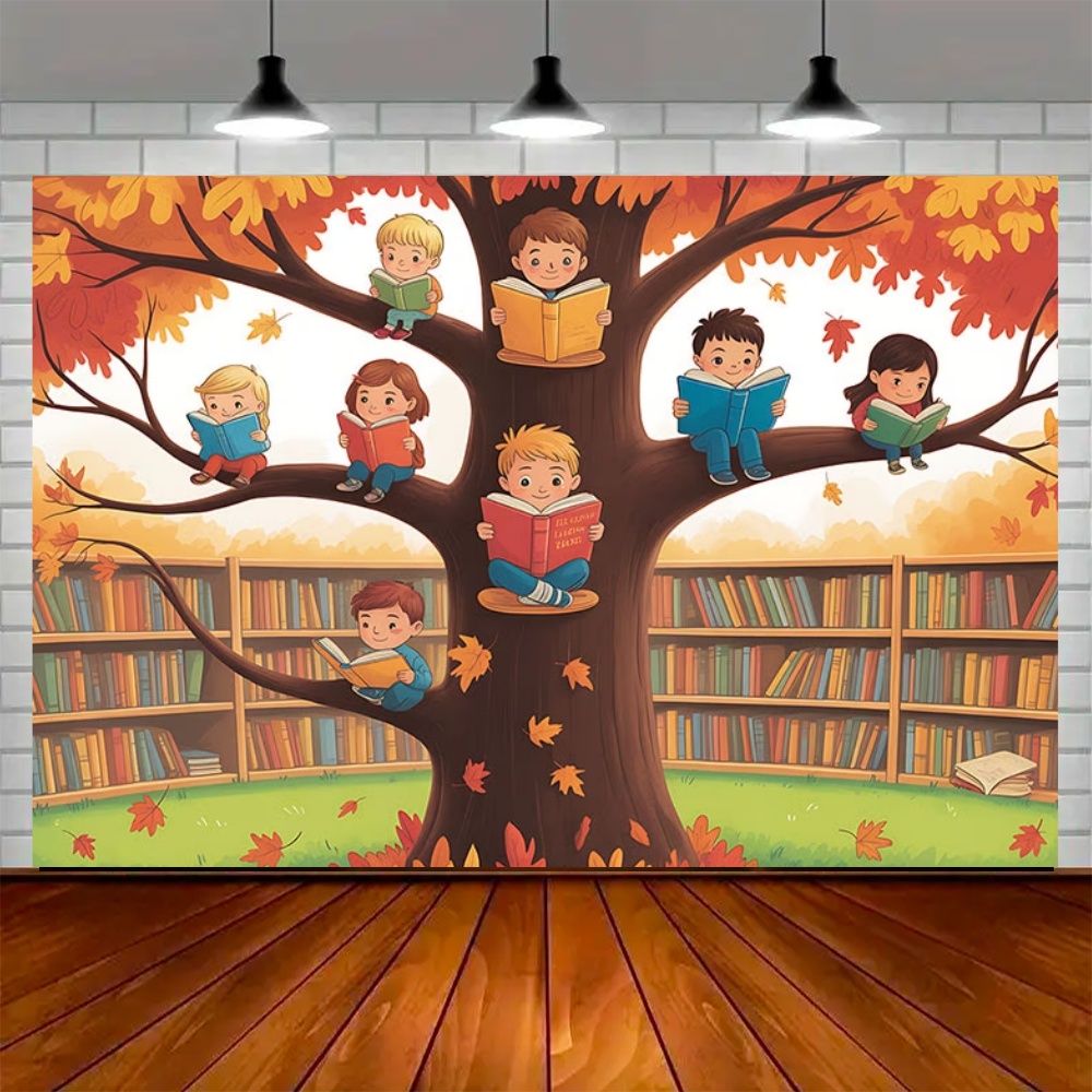 ฉากหลังตกแต่งงานปาร์ตี้วันอ่าน - Background For Kids Education บทวิจารณ์และราคา