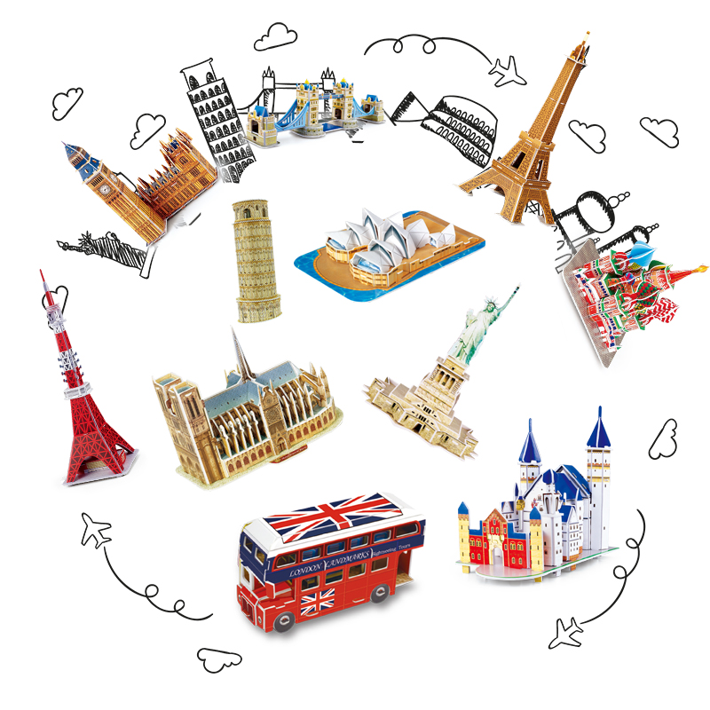 40 สไตล์โลกอาคารสถาปัตยกรรมที่ - Puzzle Map World บทวิจารณ์และราคา