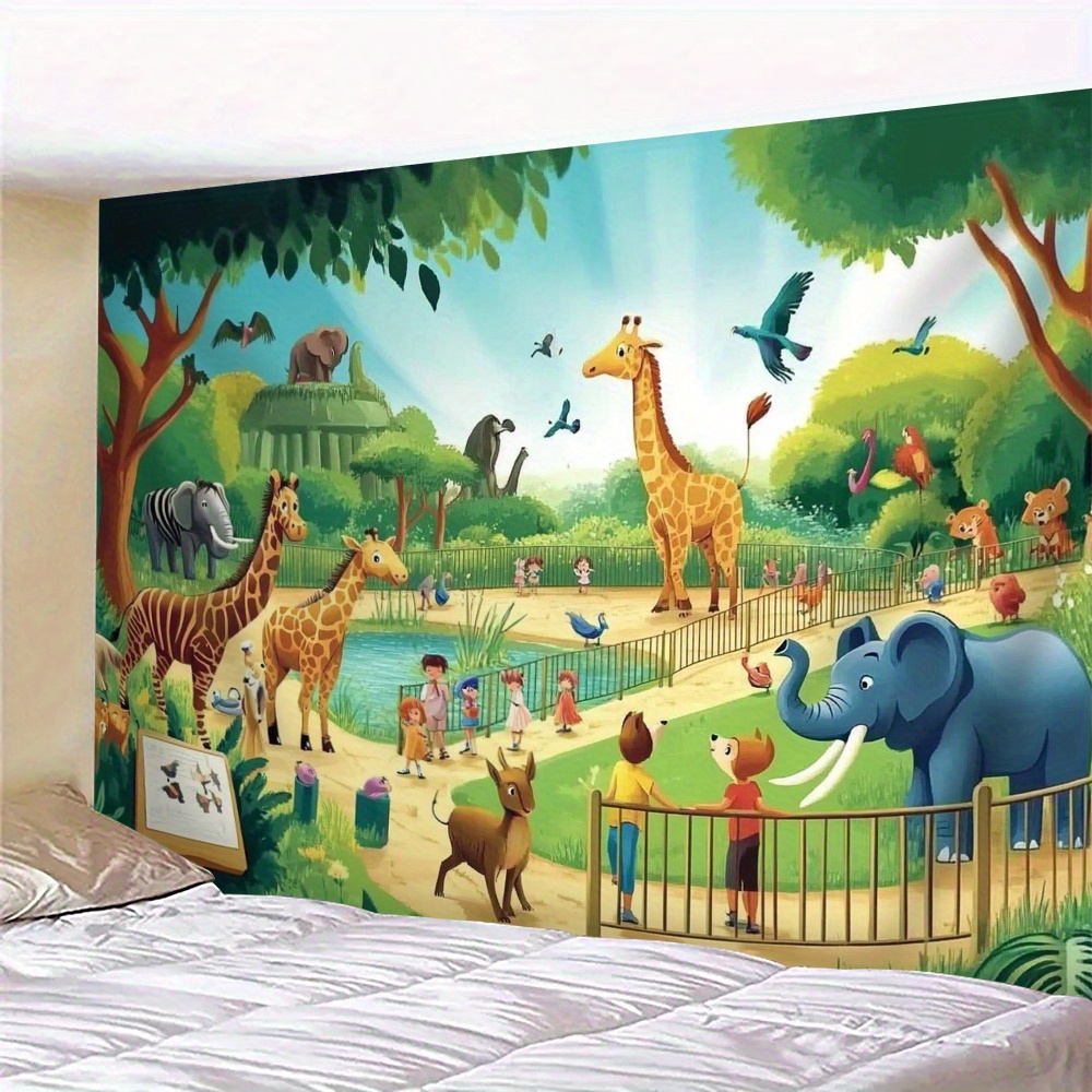 1 ชิ้น ผ้าแขวนผนังลายการ์ตูนสั - Background For Kids Education บทวิจารณ์และราคา
