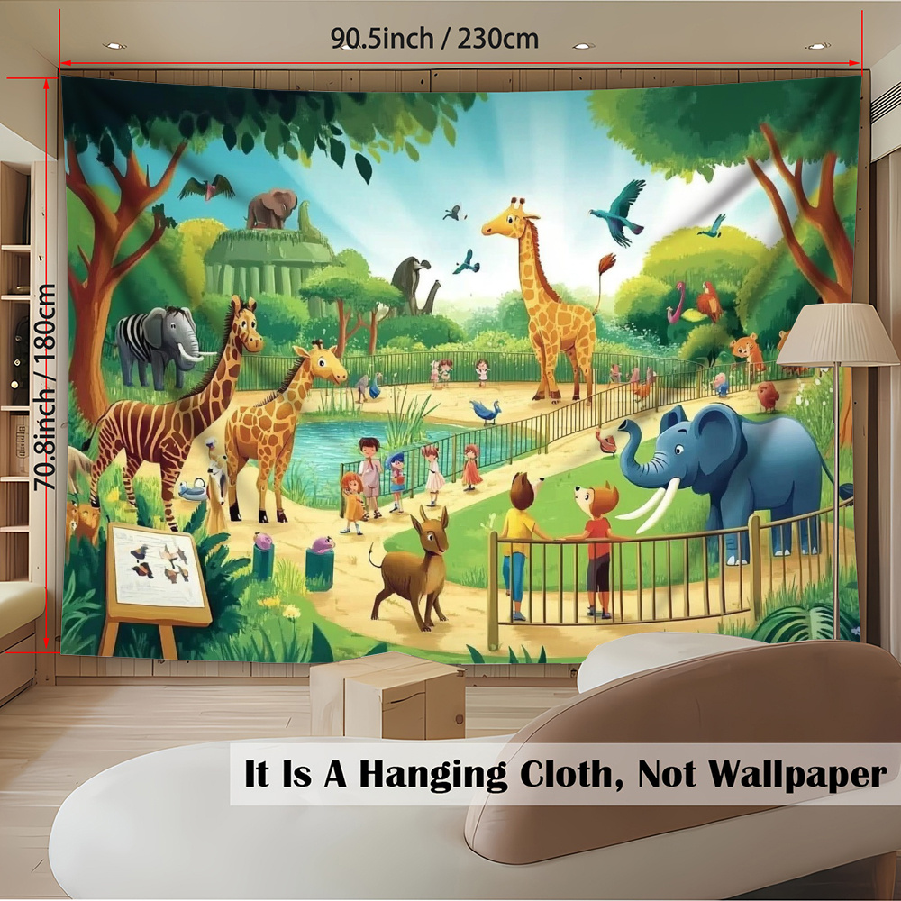 1 ชิ้น ผ้าแขวนผนังลายการ์ตูนสั - Background For Kids Education บทวิจารณ์และราคา